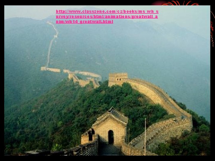http: //www. classzone. com/cz/books/ms_wh_s urvey/resources/html/animations/greatwall_a nim/wh 14_greatwall. html 