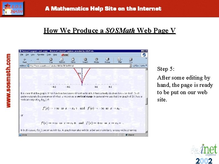 How We Produce a SOSMath Web Page V Step 5: After some editing by How We Produce a SOSMath Web Page V Step 5: After some editing by
