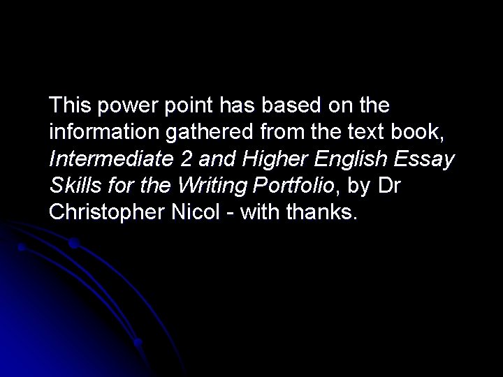 This power point has based on the information gathered from the text book, Intermediate
