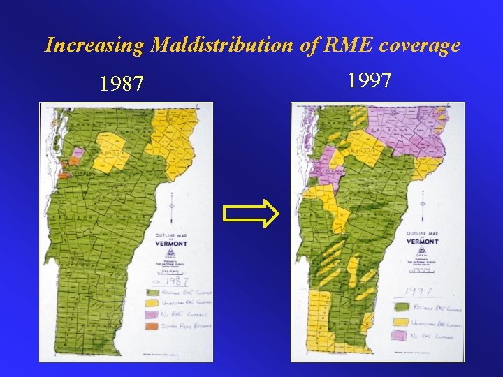 Increasing Maldistribution of RME coverage 1987 1997 