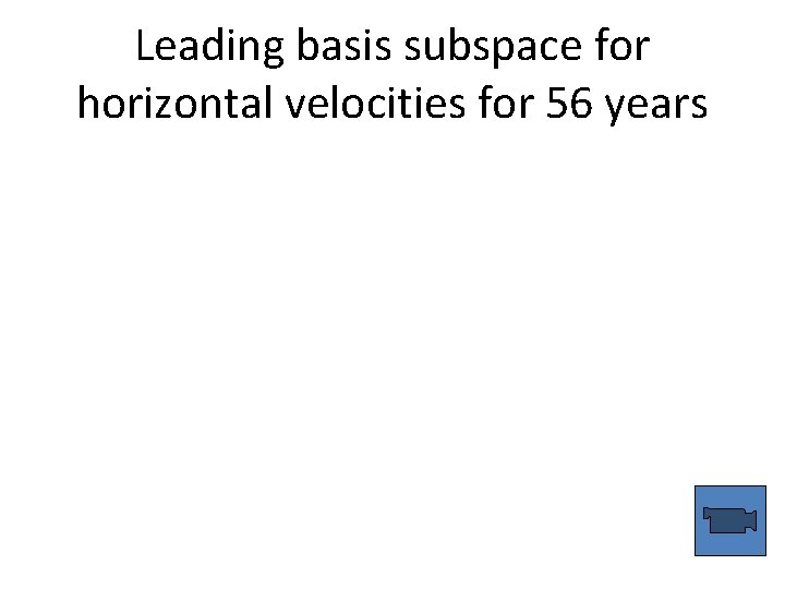 Leading basis subspace for horizontal velocities for 56 years 