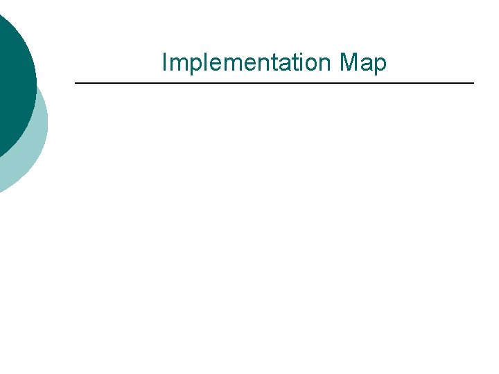 Implementation Map 