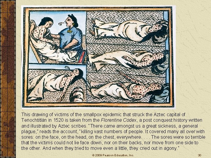 This drawing of victims of the smallpox epidemic that struck the Aztec capital of