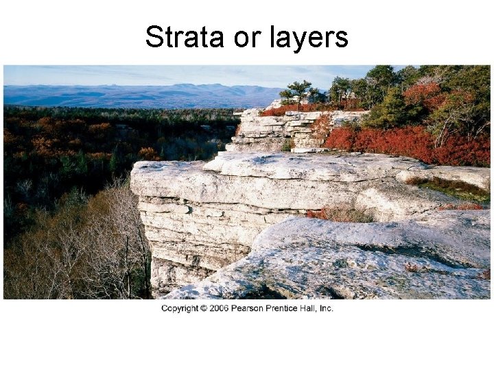 Strata or layers 