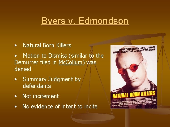 Byers v. Edmondson • Natural Born Killers • Motion to Dismiss (similar to the
