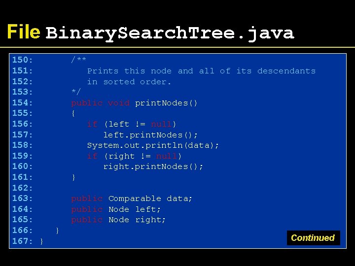 File Binary. Search. Tree. java 150: 151: 152: 153: 154: 155: 156: 157: 158: