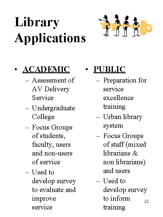 Library Applications • ACADEMIC – Assessment of AV Delivery Service – Undergraduate College –