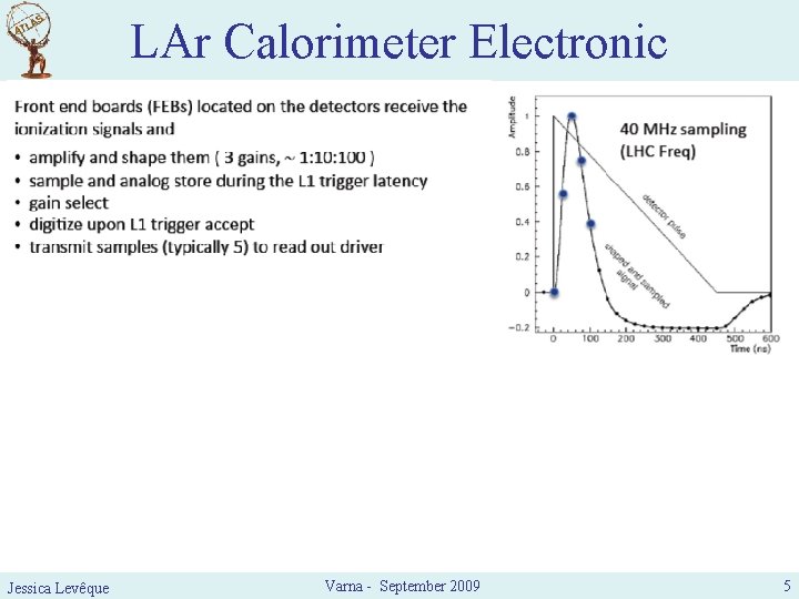 LAr Calorimeter Electronic Jessica Levêque Varna - September 2009 5 