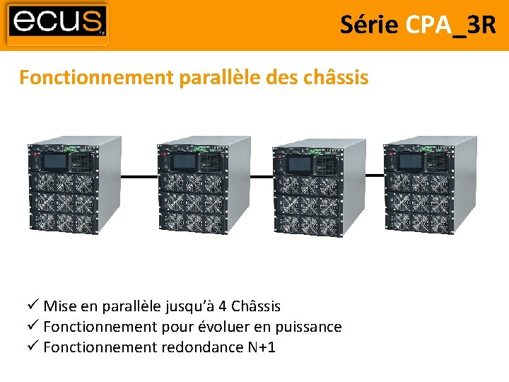 Série CPA_3 R Fonctionnement parallèle des châssis Mise en parallèle jusqu’à 4 Châssis Fonctionnement