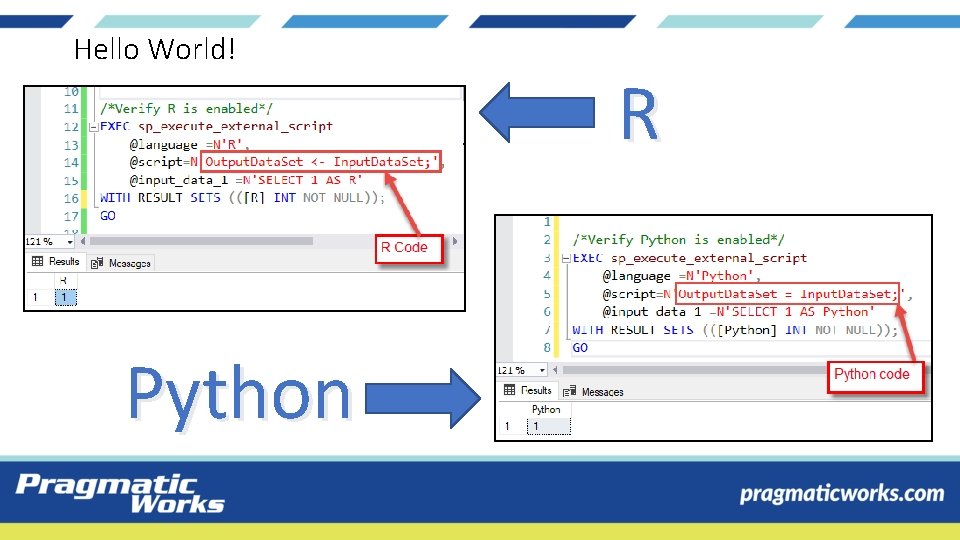 Hello World! Python R 