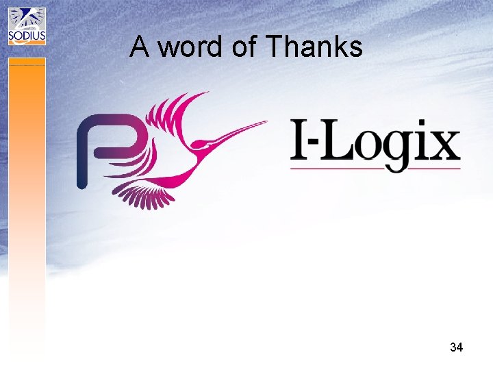 A word of Thanks 34 A word of Thanks 34