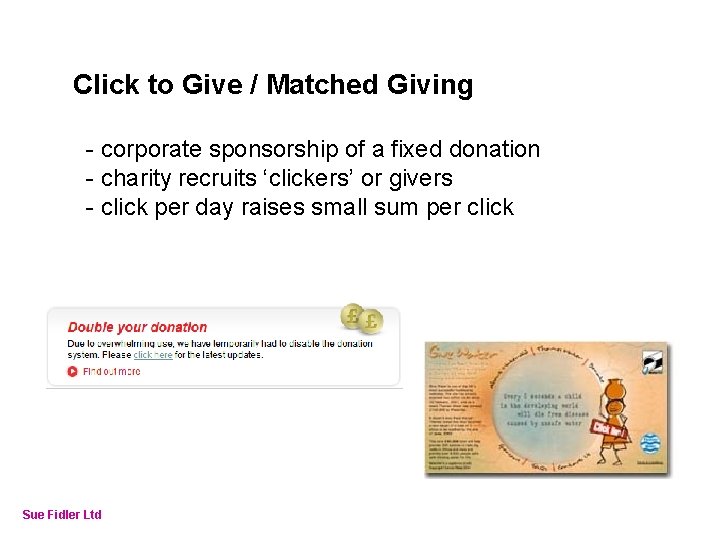 Online Fundraising – How to make it work Click to Give / Matched Giving