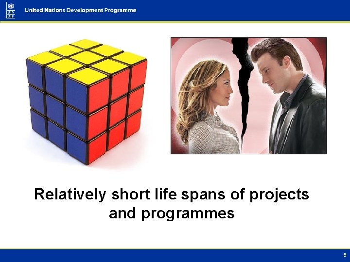 Relatively short life spans of projects and programmes 6 