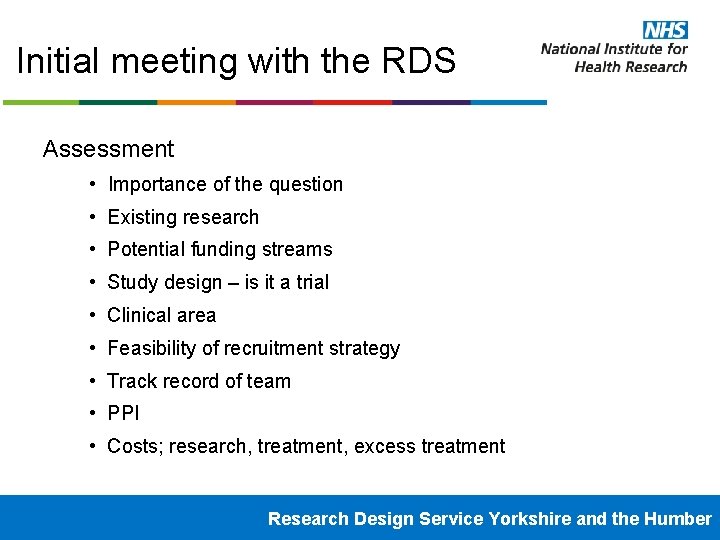 What the NIHR Research Design Service RDS can