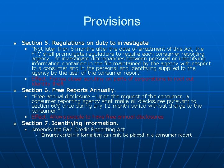 Provisions v Section 5. Regulations on duty to investigate § “Not later than 6