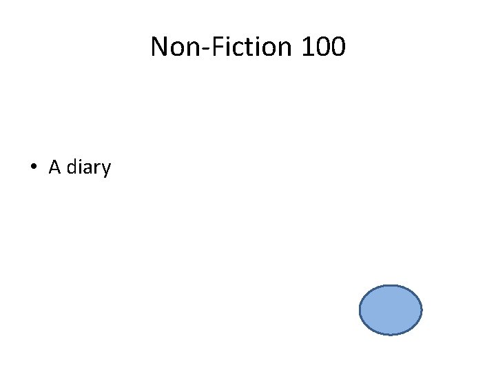 Non-Fiction 100 • A diary 
