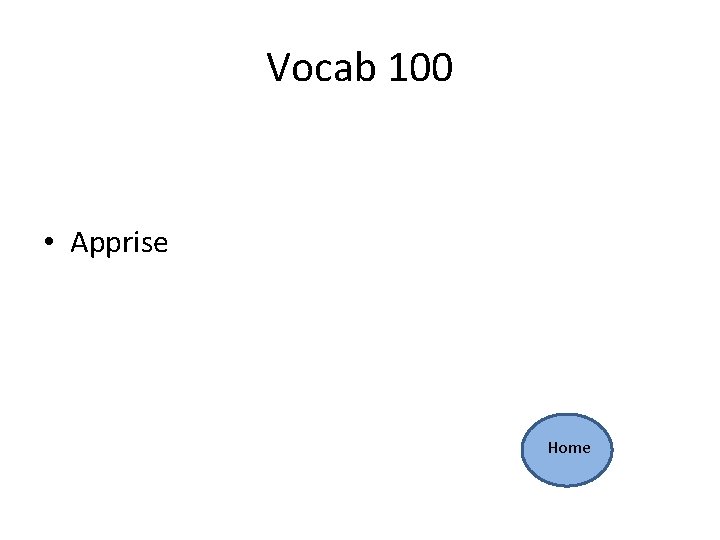 Vocab 100 • Apprise Home 