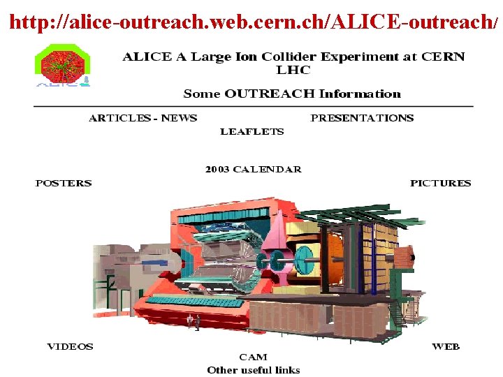 http: //alice-outreach. web. cern. ch/ALICE-outreach/ 