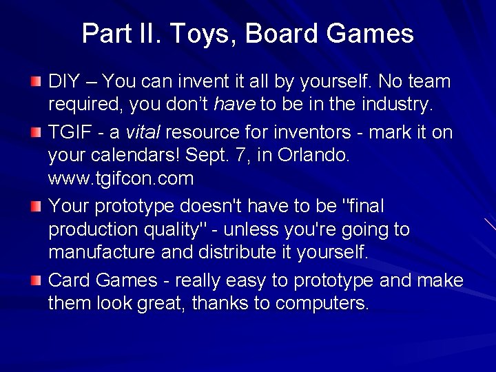 Part II. Toys, Board Games DIY – You can invent it all by yourself.