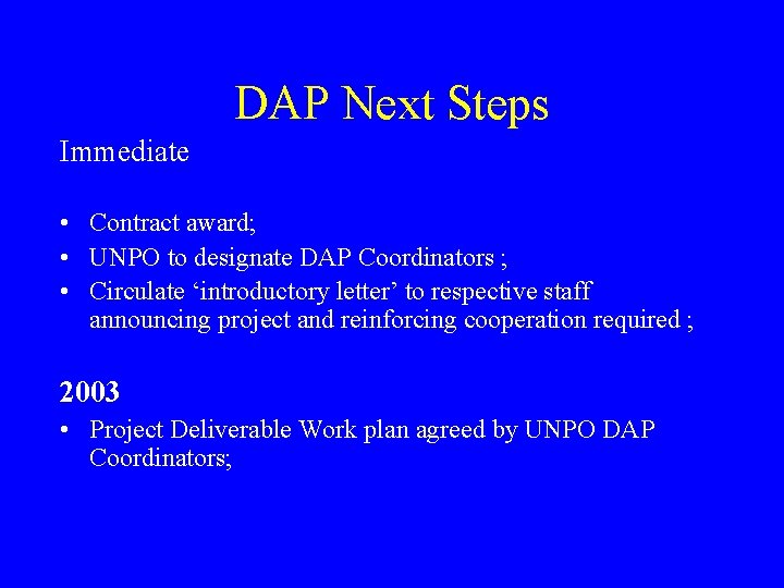 WGARM Projects Digital Archives Programme DAP Phase I