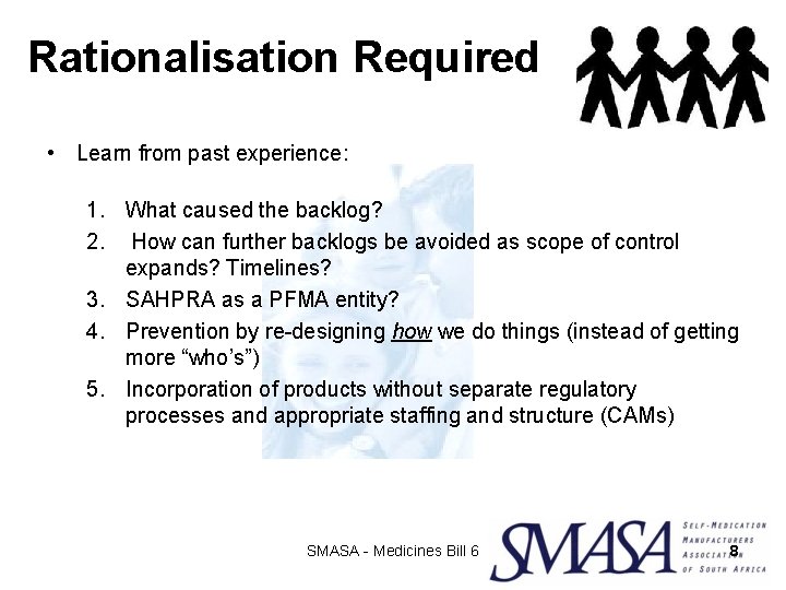 Rationalisation Required • Learn from past experience: 1. What caused the backlog? 2. How