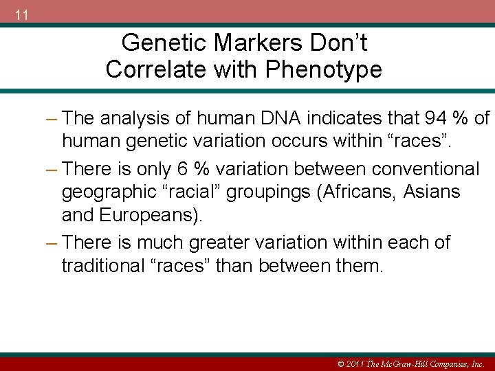 11 Genetic Markers Don’t Correlate with Phenotype – The analysis of human DNA indicates