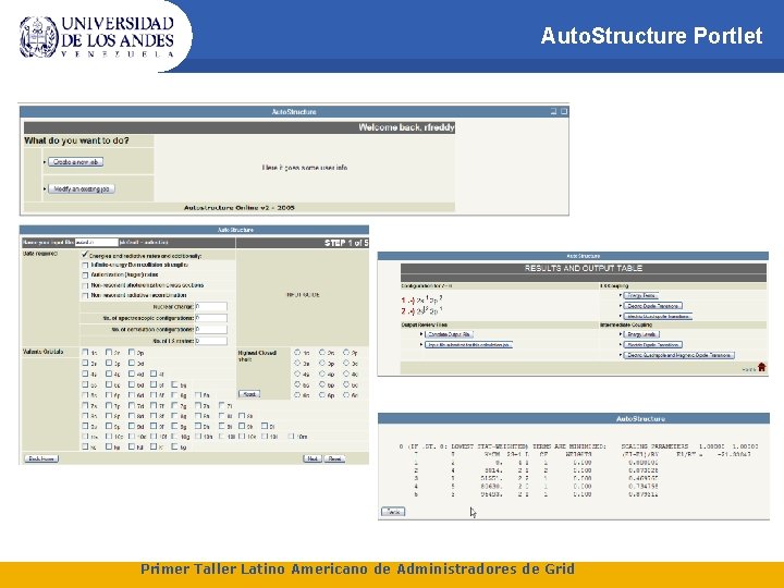 Auto. Structure Portlet Primer Taller Latino Americano de Administradores de Grid 