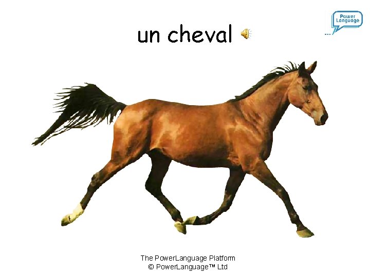 un cheval The Power. Language Platform © Power. Language™ Ltd 