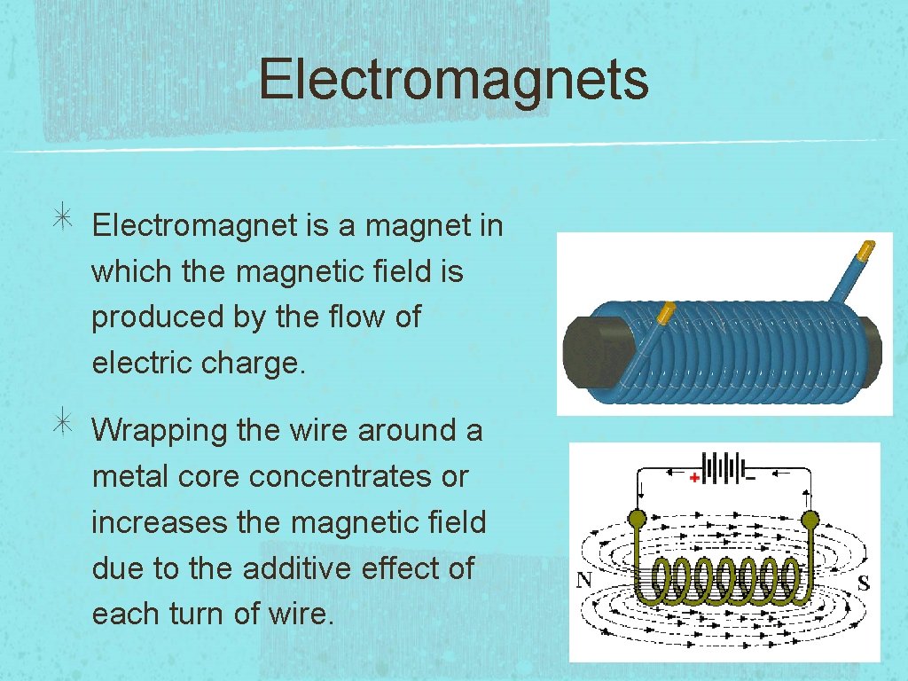 Electromagnets Electromagnet is a magnet in which the magnetic field is produced by the