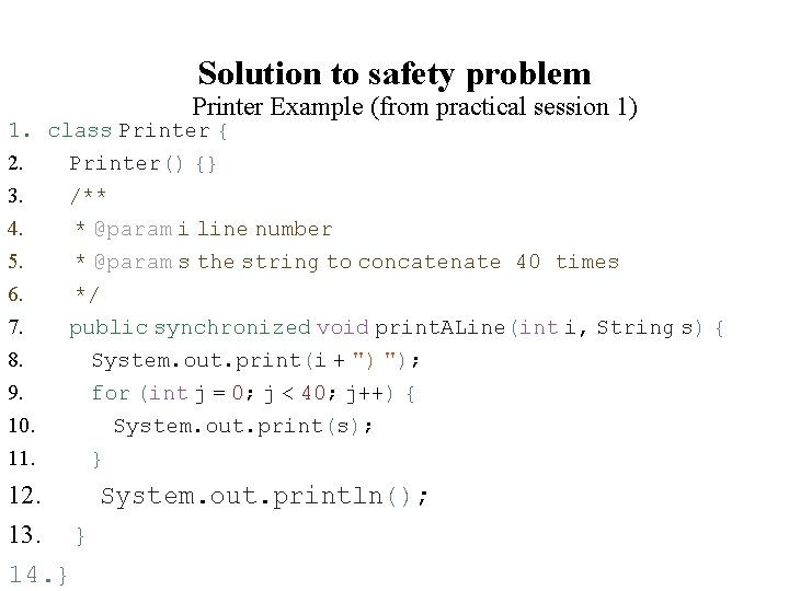 Solution to safety problem 1. 2. 3. 4. 5. 6. 7. 8. 9. 10.