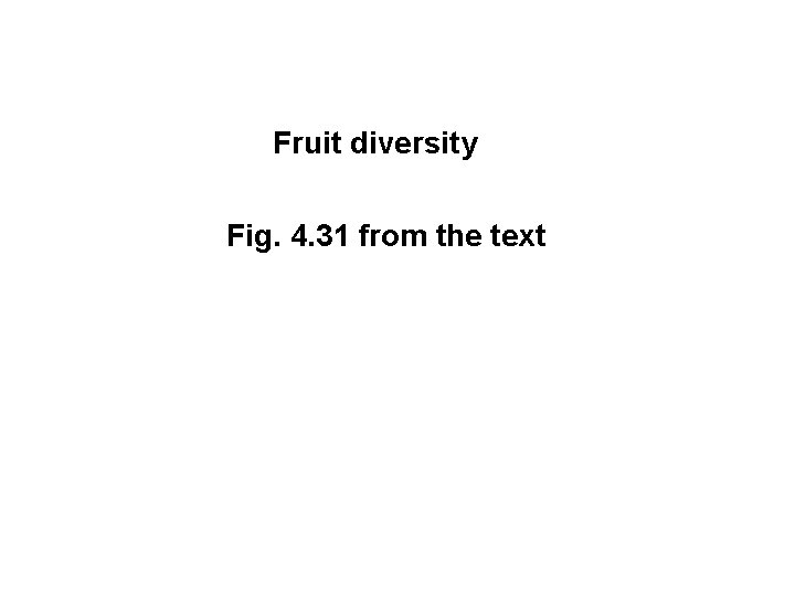 Fruit diversity Fig. 4. 31 from the text 