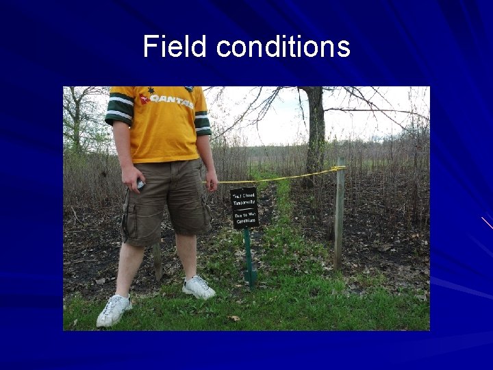 Field conditions 