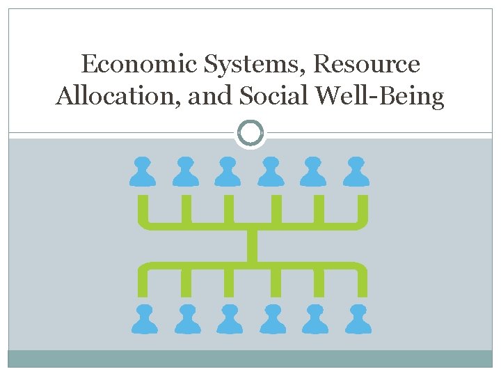 Economic Systems, Resource Allocation, and Social Well-Being 