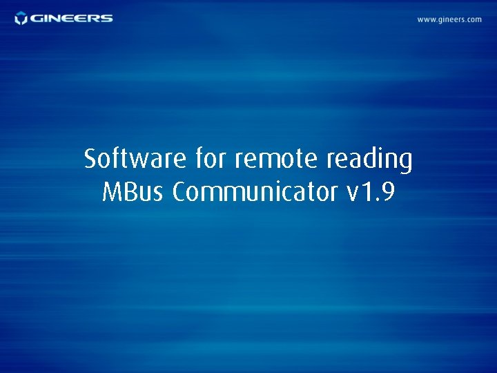 Software for remote reading MBus Communicator v 1. 9 