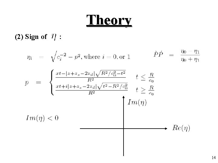 Theory (2) Sign of : 14 