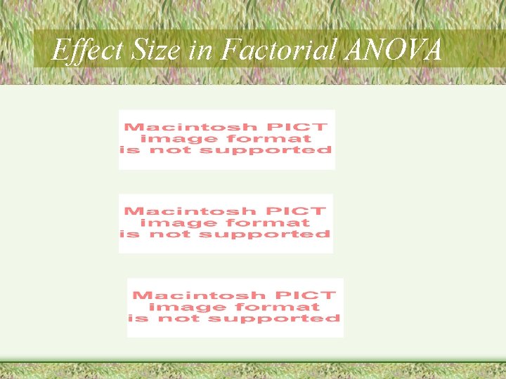 Effect Size in Factorial ANOVA 