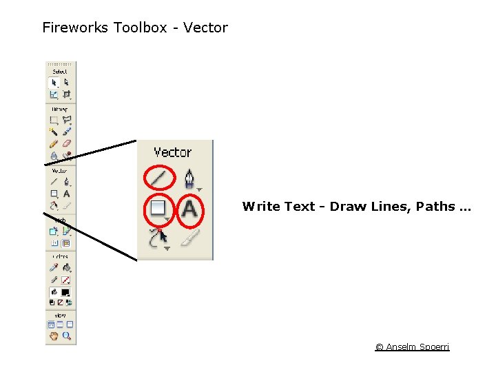 Fireworks Toolbox Vector Write Text - Draw Lines, Paths … © Anselm Spoerri Fireworks Toolbox Vector Write Text - Draw Lines, Paths … © Anselm Spoerri