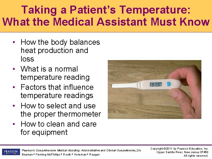 Taking a Patient’s Temperature: What the Medical Assistant Must Know • How the body