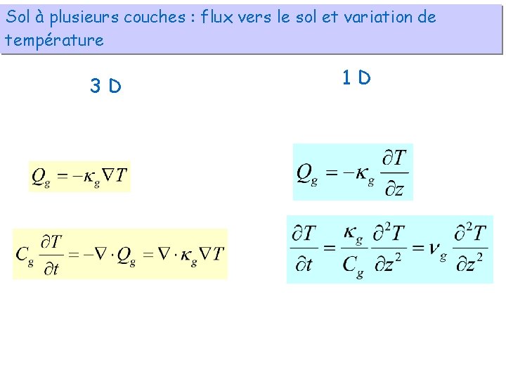 Sol à plusieurs couches : flux vers le sol et variation de température 3