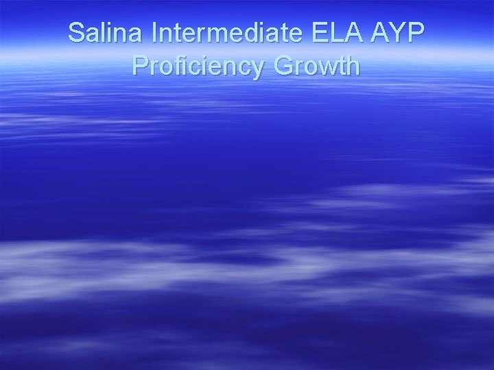 Salina Intermediate ELA AYP Proficiency Growth 