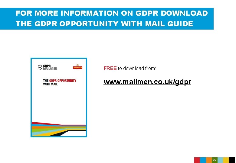 FOR MORE INFORMATION ON GDPR DOWNLOAD THE GDPR OPPORTUNITY WITH MAIL GUIDE FREE to