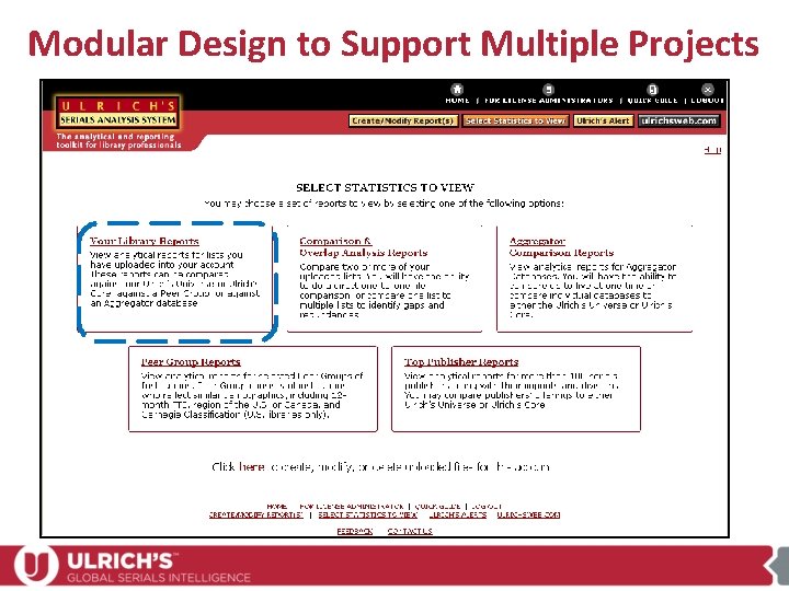 Modular Design to Support Multiple Projects 