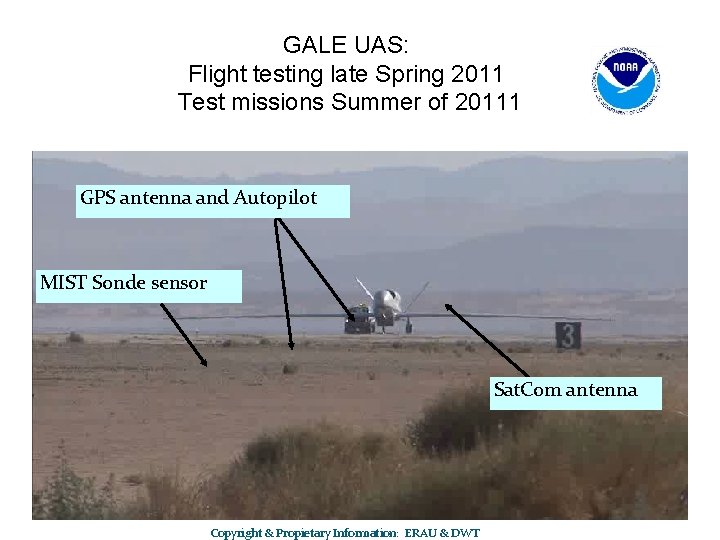 GALE UAS: Flight testing late Spring 2011 Test missions Summer of 20111 GPS antenna