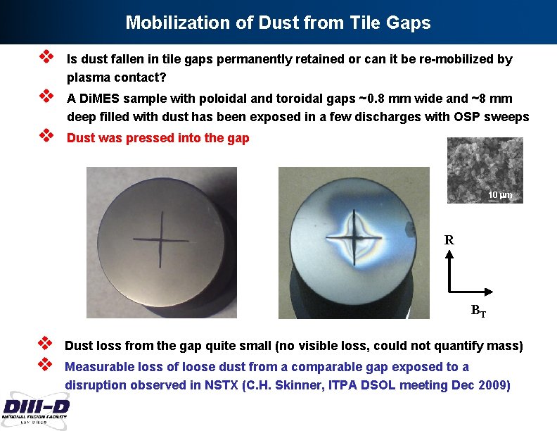Mobilization of Dust from Tile Gaps v Is dust fallen in tile gaps permanently