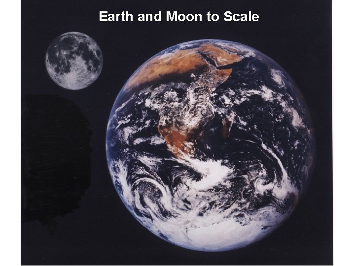 Earth and Moon to Scale Earth and Moon to Scale