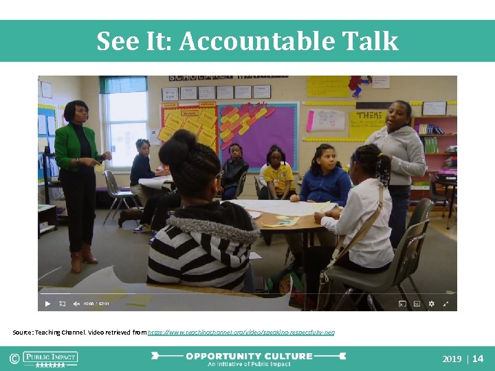 See It: Accountable Talk Source: Teaching Channel. Video retrieved from https: //www. teachingchannel. org/video/speaking-respectfully-nea