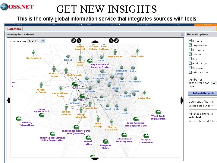 GET NEW INSIGHTS This is the only global information service that integrates sources with