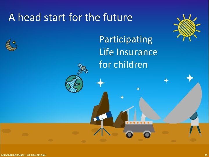 A head start for the future Participating Life Insurance for children DESJARDINS INSURANCE |
