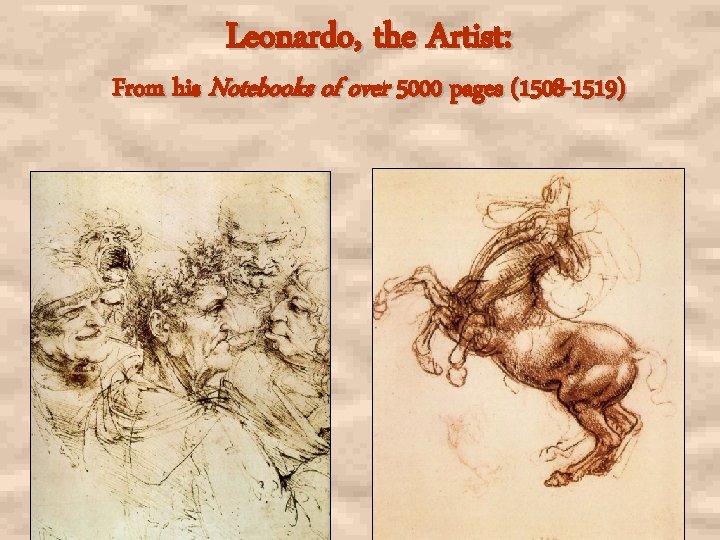 Leonardo, the Artist: From his Notebooks of over 5000 pages (1508 -1519) 