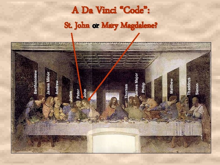 A Da Vinci “Code”: St. John or Mary Magdalene? 